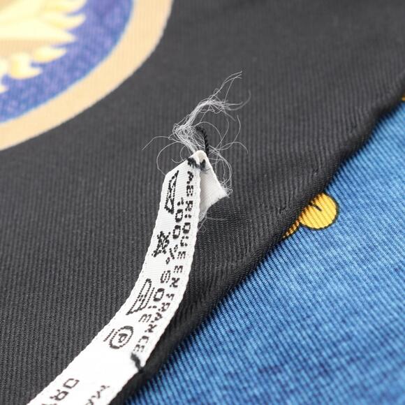 HERMES Black Silk Scarf - Picture 5 of 7